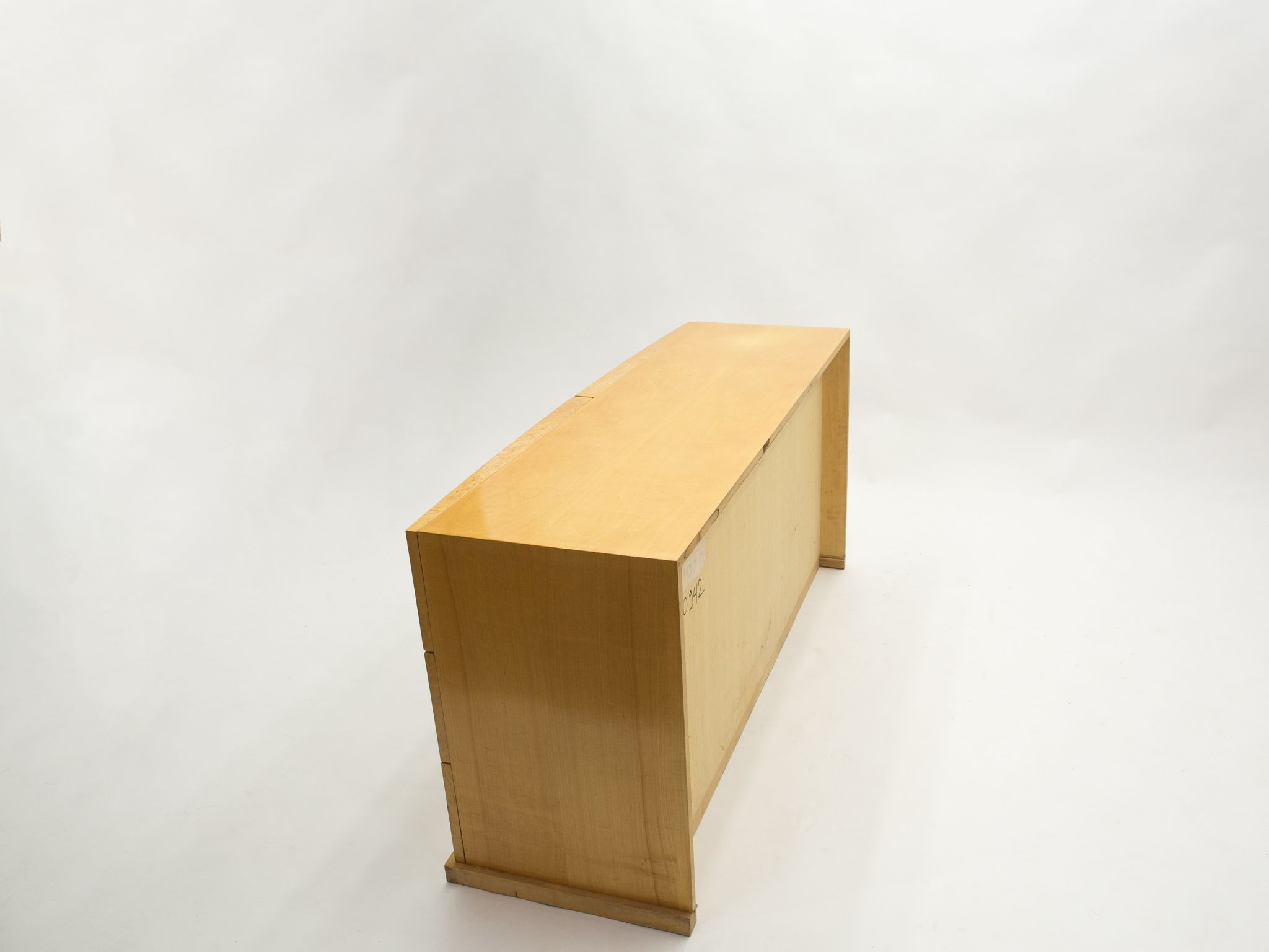 Commode art déco en sycomore poignées laiton années 1940