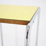 1960s tubular chrome plated side table, czechoslovakia