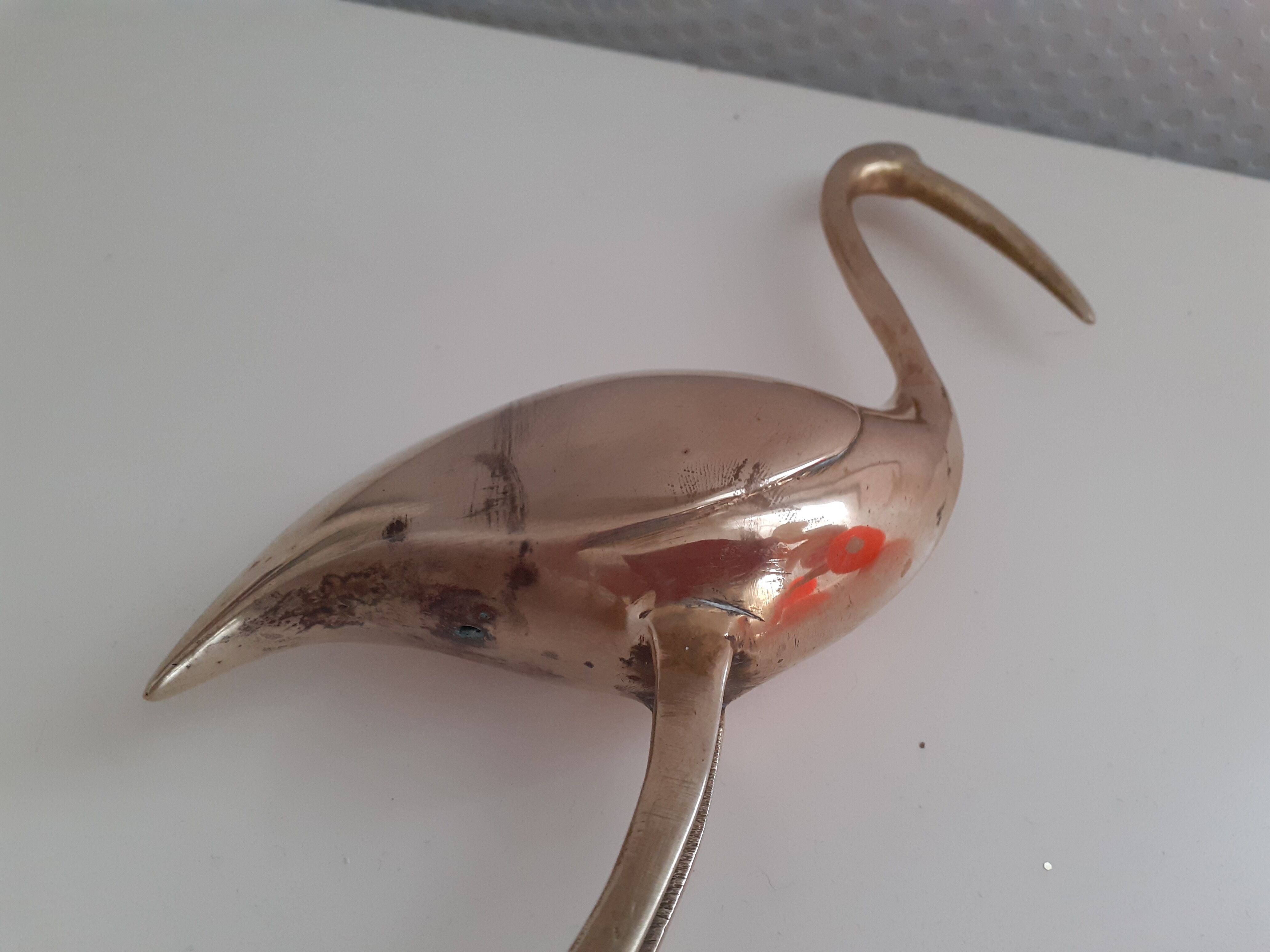 Flamant rose en laiton 30 cm