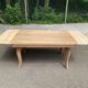 Renovated Art Deco extendable dining table in solid oak and pine from the 1960s.