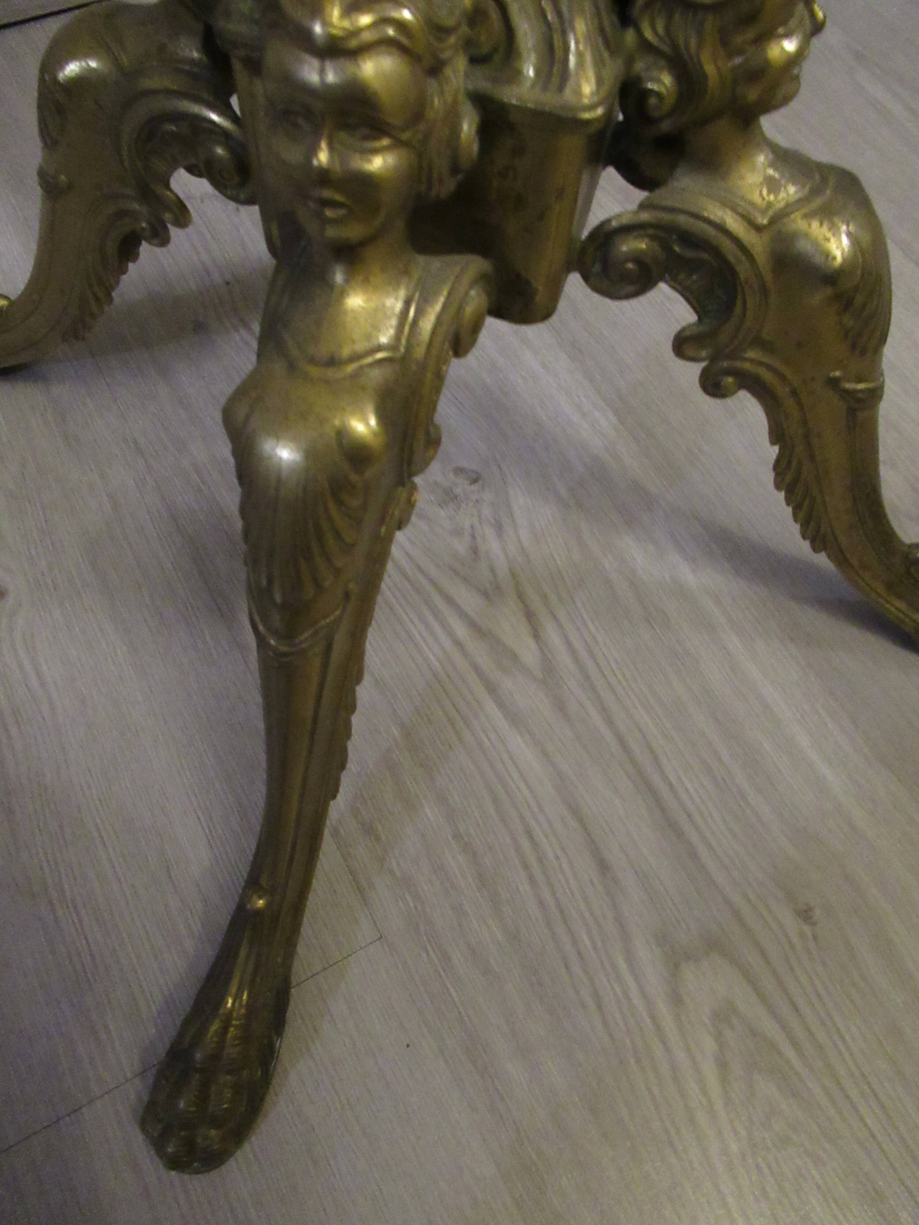 Standing coat rack in italian marble and vintage bronze from the 1960s