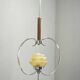1930s Czech Art Deco Chrome and Frosted Glass Chandelier