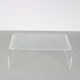 1970s Bent plexiglass coffee table from France