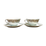 Pair of fine porcelain tea cups