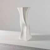 Vase en porcelaine biscuit vintage organique du milieu du siècle par Sgrafo Modern