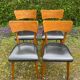 Series of 4 vintage chairs from the 50s and 60s