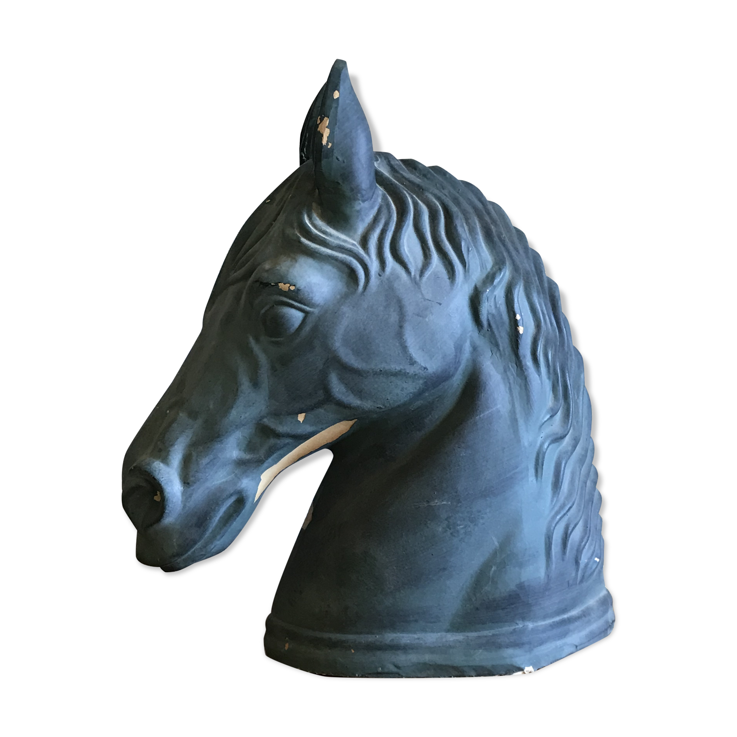 Old plaster horse head