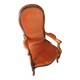 Deux fauteuils type Voltaire, en velours orange