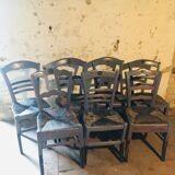 Lot de 7 chaises bistrot moustache