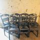 Set of 7 mustache bistro chairs