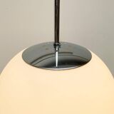 Vintage glass ball pendant lamp in German space style by Limburg.