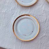 Set of golden Limoges plates