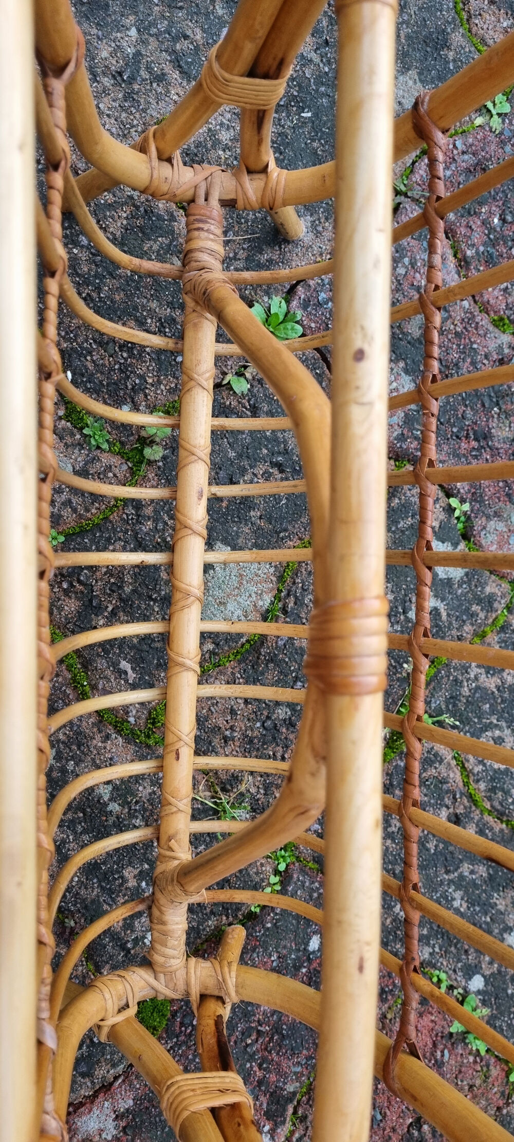 Magazine holder bamboo, vintage 60s