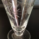 6 Verres ancien  soufflé et ciselé