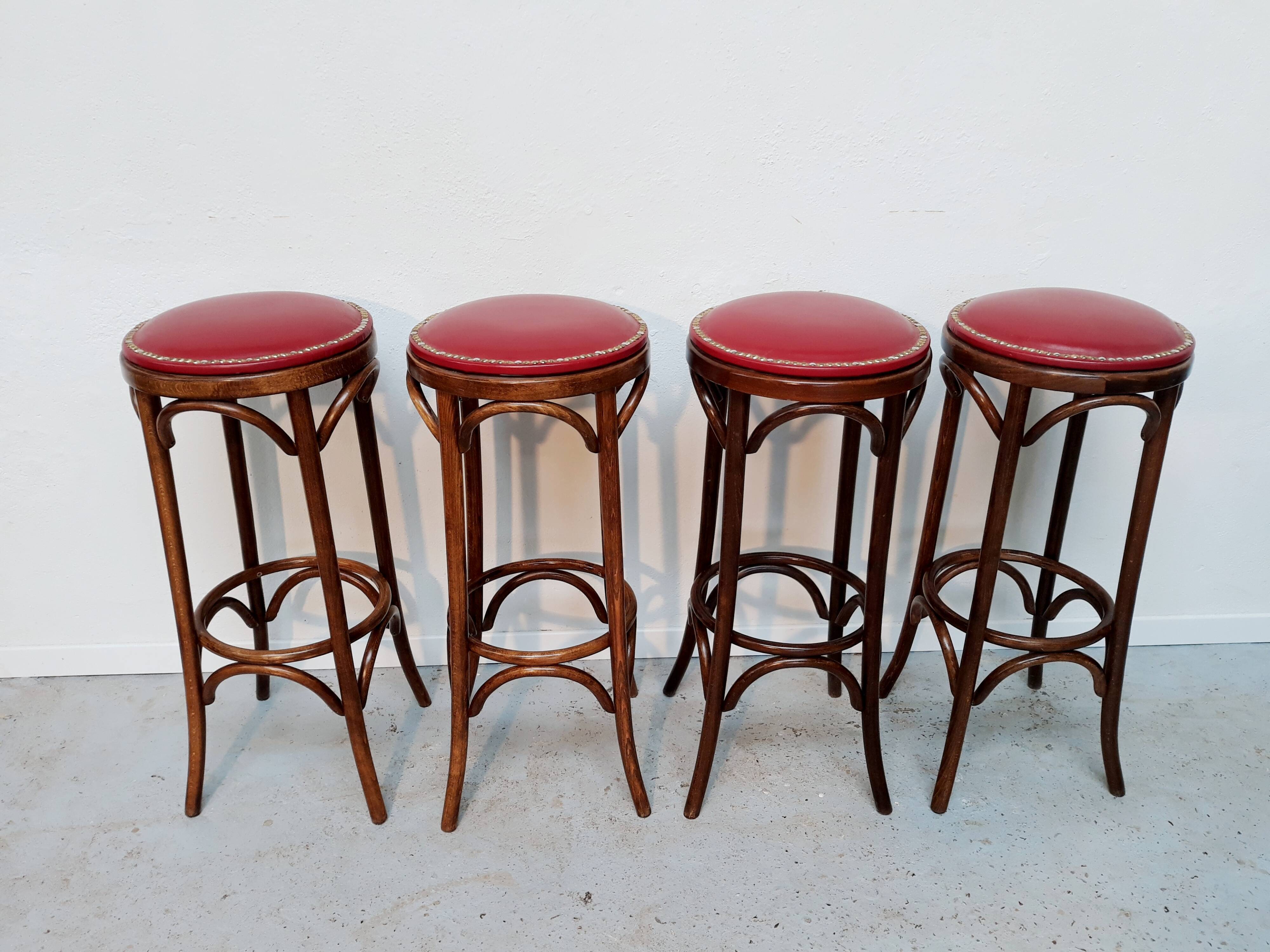 Set of 4 vintage bistro stools