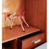 Mid Century Wall Mount Wood desk with formica writing surface
