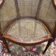 Caned office chair – Louis XVI style – Stained wood – 19th century