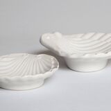 Duo of scallop shell ramekins