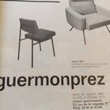 Restored 1901 chair Tonus green, Guermonprez 1959
