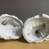 Pair Italian porcelain table lamps by Capodimonte