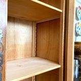 Cupboard, showcase 2 doors in dark wood