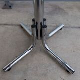 Chrome metal parrot coat holder from the 70s