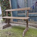 Banc ancien en bois, France XIXème
