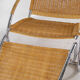 Wicker and chrome chaise longue