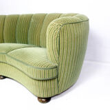 Vintage curved banana sofa, 1950 s