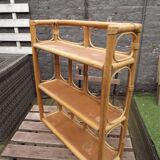 Vintage 70's rattan shelf