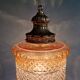 Glass and brass pendant light, 1960s
