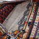 Ancient Persian Sumak handmade carpet 55cm x 100cm 1940s - 1C399