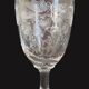 9 crystal white wine glasses from St. Louis model Cléo and their decanter.