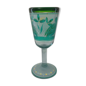 Verre cristal à décors d’oiseaux