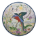 Large earthenware dish decorated with a parrot.