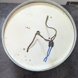 Old silver ceiling light with diamond glass 1960 Haussmannian 30 cm