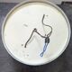 Old silver ceiling light with diamond glass 1960 Haussmannian 30 cm