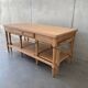 Coffee table double pull-out trays