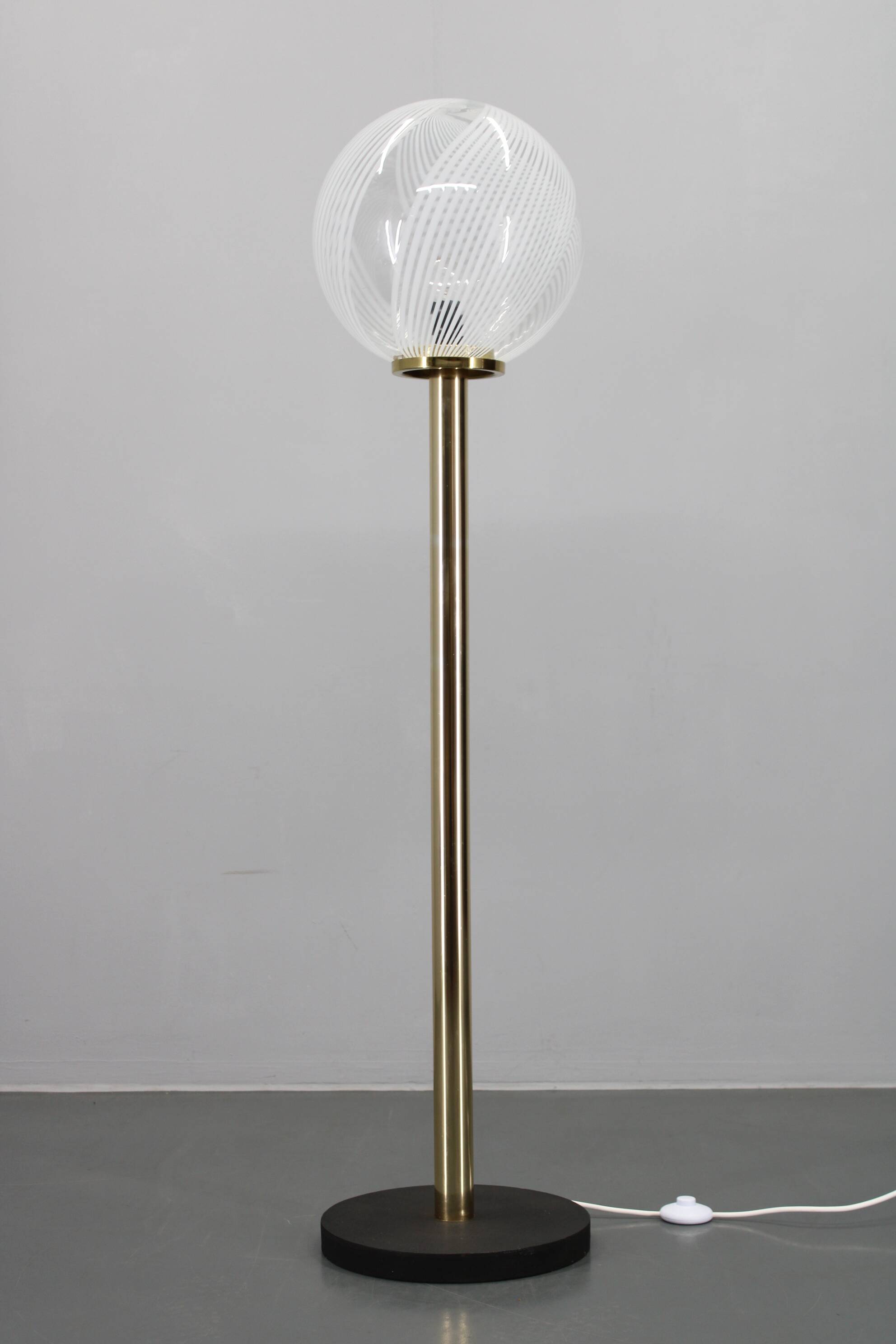 1970s Italian Glass Floor Lamp