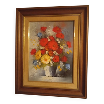 Bouquet of flowers signed Frédérick