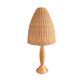 Table lamp in beech and rattan