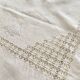 Antique tablecloth, English embroidery and "CD" monogram - 120x75 cm - Linen