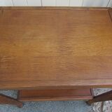 Pedestal table, late Art Deco tea table, 50-60 oak
