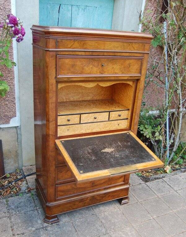Louis Philippe period walnut secretary from the 19th century
