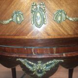 Commode tambour à porte  en plaquage