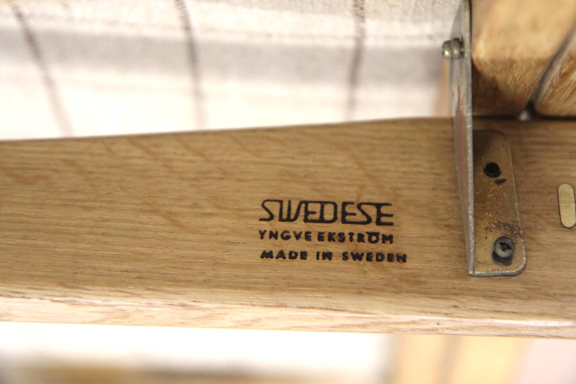 Scandinavian oak armchair, Yngve Ekström, Sweden, 1970