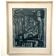 Vintage abstract engraving signed R. Masuda – Japan, 1960s–70s