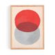 Abstract painting - 30x40cm - red and silver painting - B 261 - signed Eawy