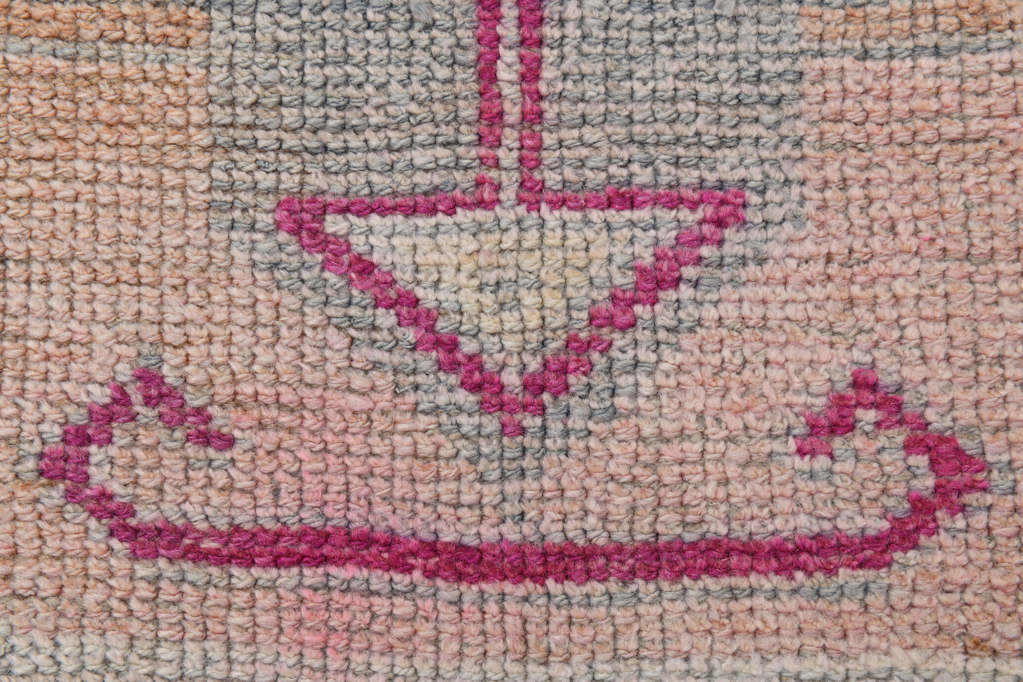 3x10 pastel wool vintage runner rug 309x98cm