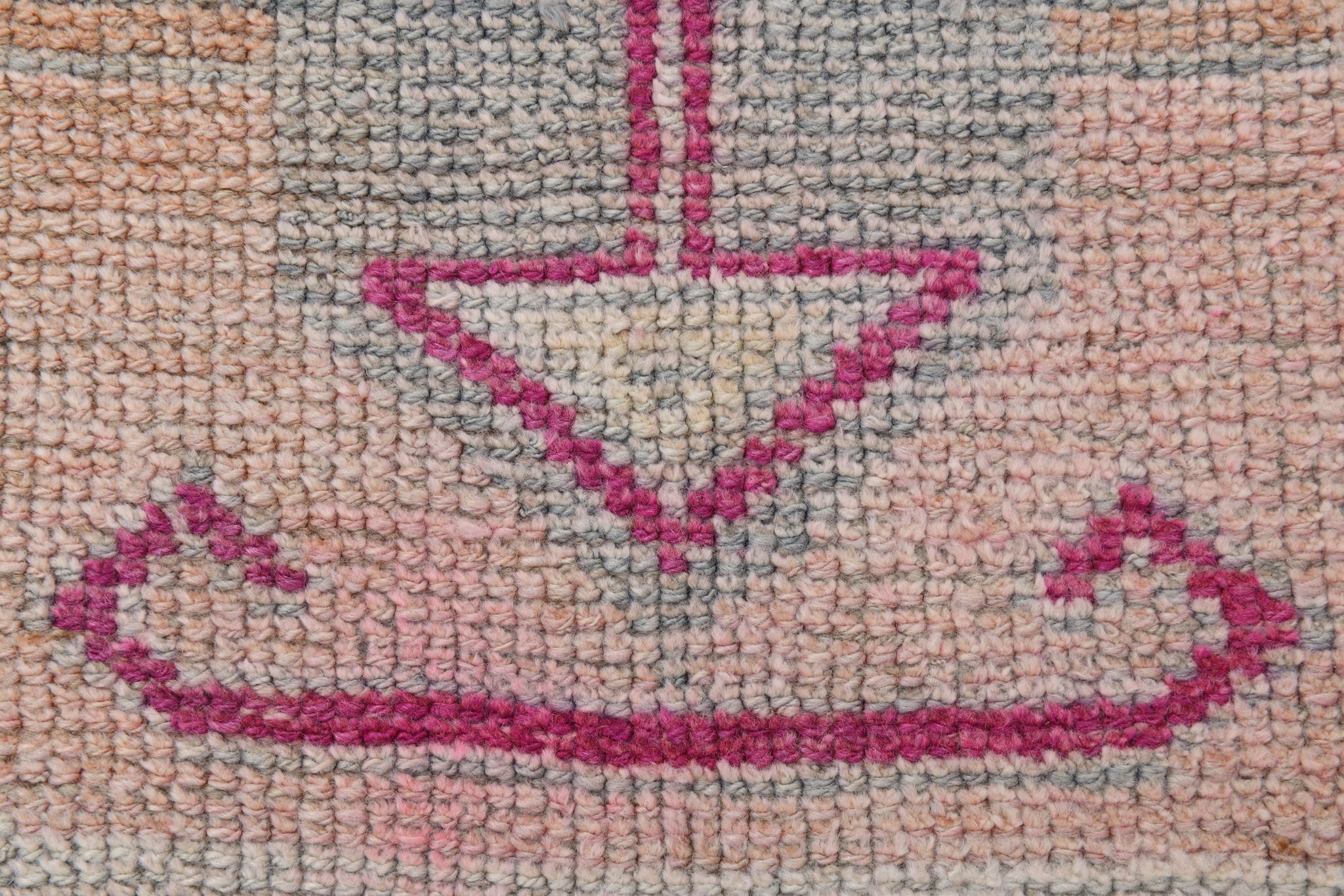 3x10 pastel wool vintage runner rug 309x98cm